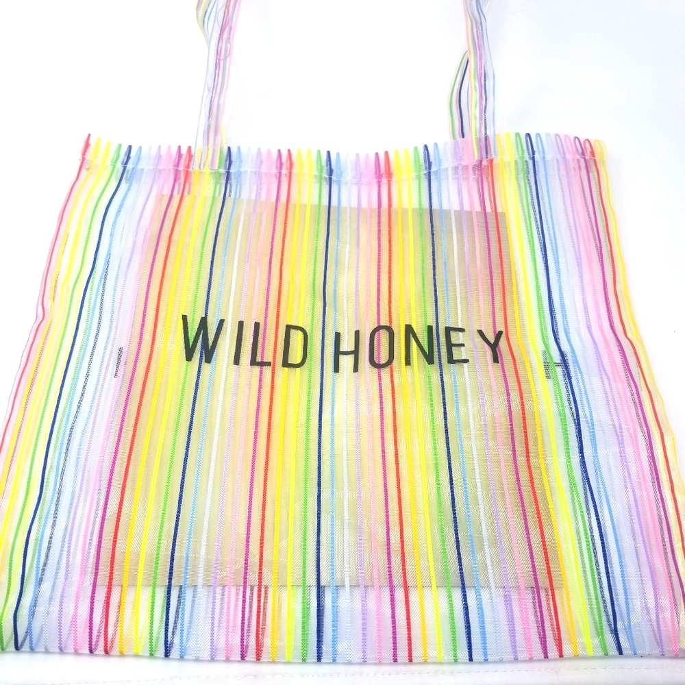 Sheer Striped Tote.